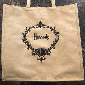 Harrods linen shopping bag, like new condition.